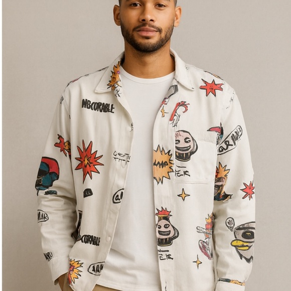 Zara Multicolor Graphic Jean Jacket
A003 - Picture 2 of 9